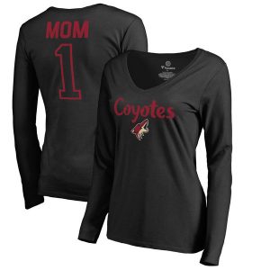 Arizona Coyotes Women’s Black Number 1 Mom Long Sleeve