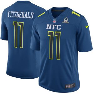Men’s NFC Larry Fitzgerald Nike Navy 2017 Pro Bowl Game Jersey